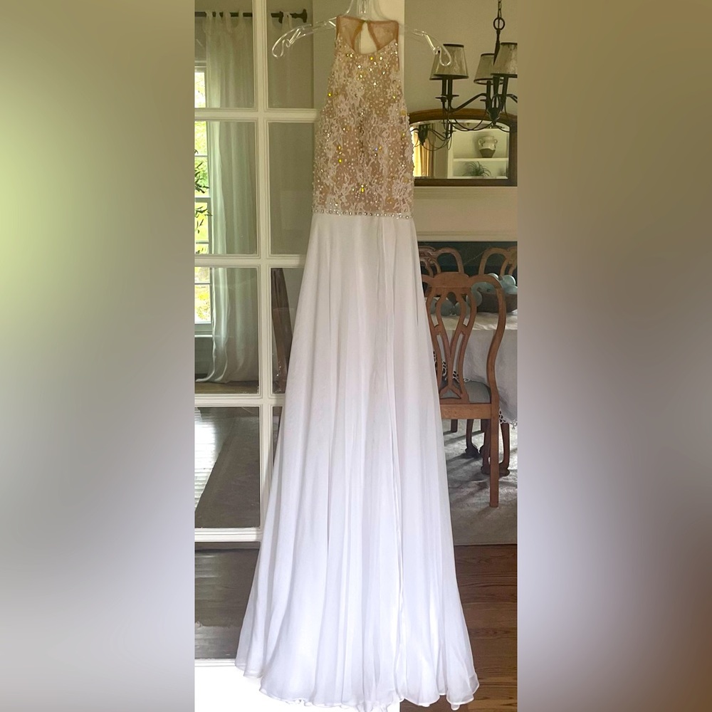 Sherri Hill beaded halter style beaded gown